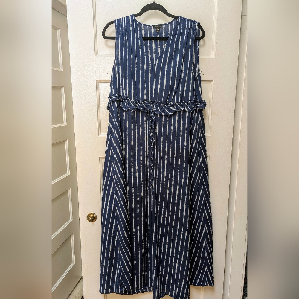 Ann Taylor Blue and White Maxi Sundress